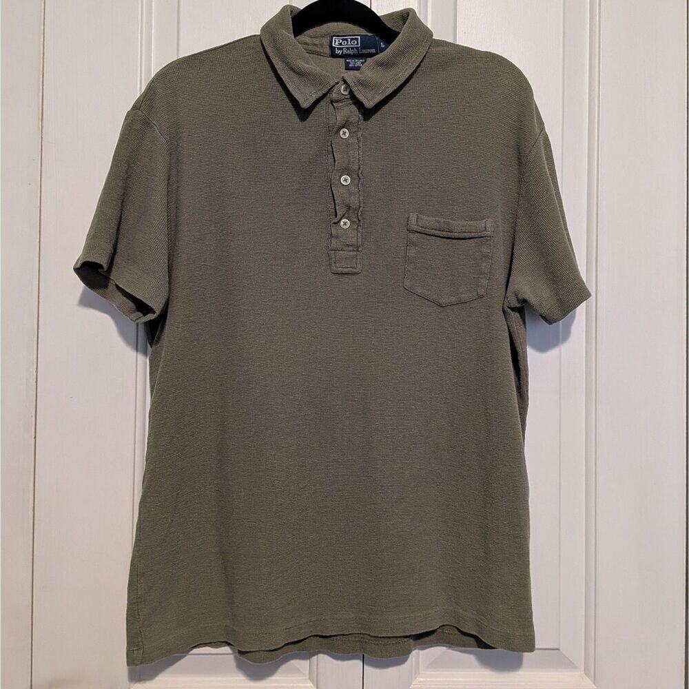 Polo Ralph Lauren Men's Olive Green Short Sleeve Pocket Polo Size Large
